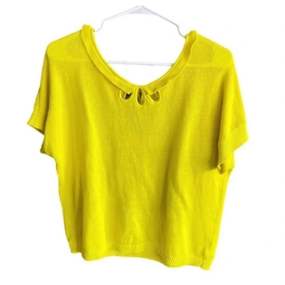 MOTH Anthropologie Lime Tee Sweater Size M